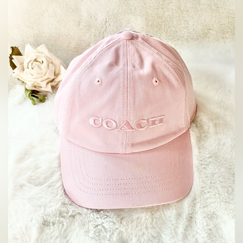 New with tags COACH HAT PINK w/embroidered COACH ( logo) adjustable back #coach